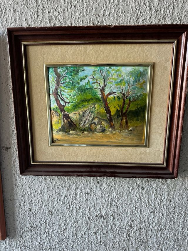 Cuadro Óleo Paisaje Árboles