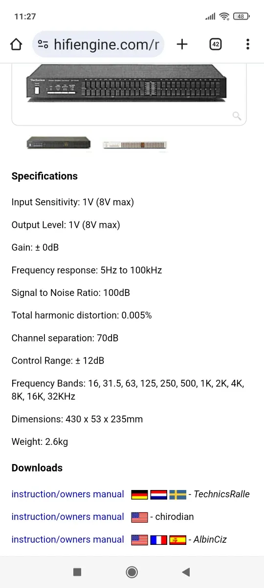 ECUALIZADOR TECHNICS SH-8045