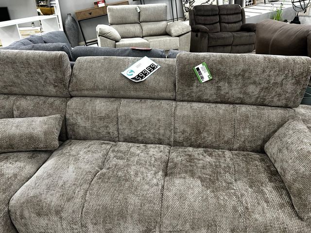 Sofá chaise longue marrón claro