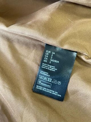 Chaquetón H&M Mujer T.34 Marrón