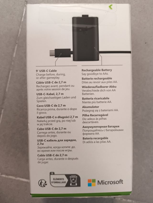 Batería Recargable USB Xbox nueva