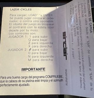 Lazer Cycles ZX Spectrum - Juego Monser