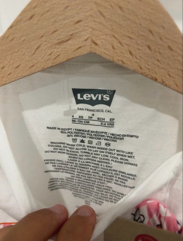 T-shirt Levi's menina com laço floral