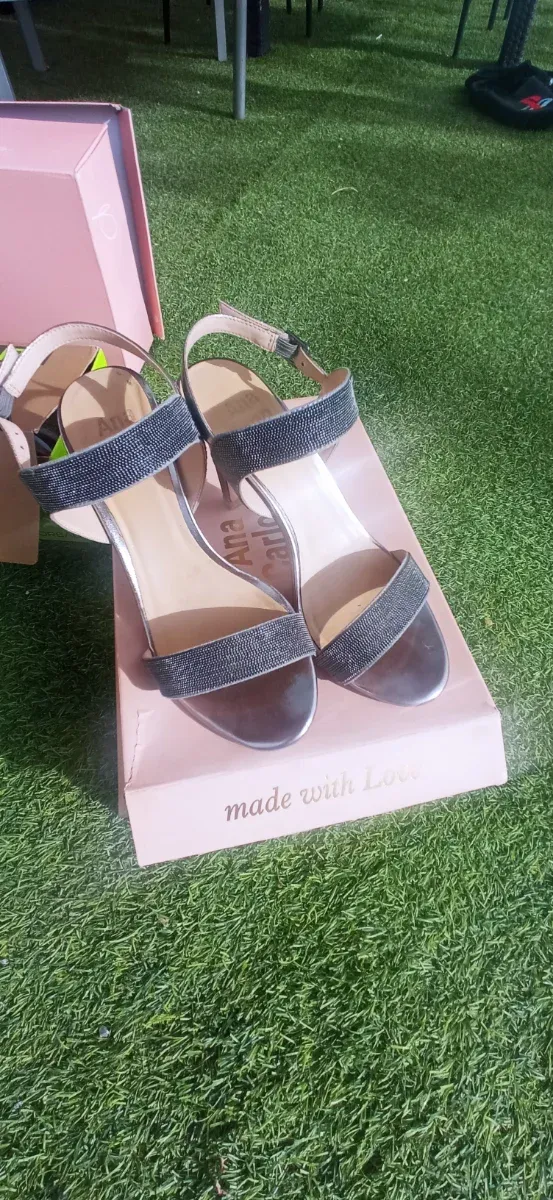 Sandalias de fiesta plateadas