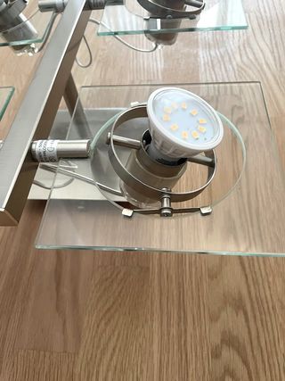 Aplique de techo moderno metal y cristal