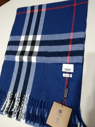 Bufanda Burberry Azul Multicolor