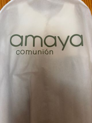 Vestido de comunión blanco y azul