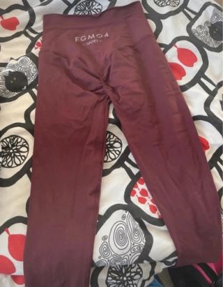 Leggings push up FGM04 Rosso Borgogna 