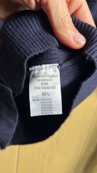 Cardigan blu scuro taglia M ma veste una S