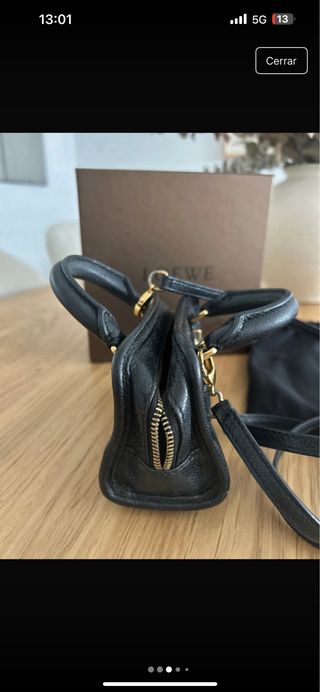 Bolso Loewe Piel Negro Mini