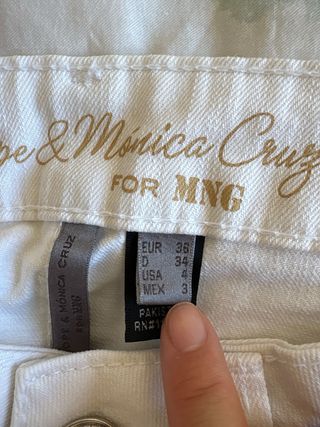 Pantalones blancos Mango