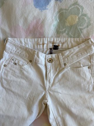 Pantalones blancos Mango