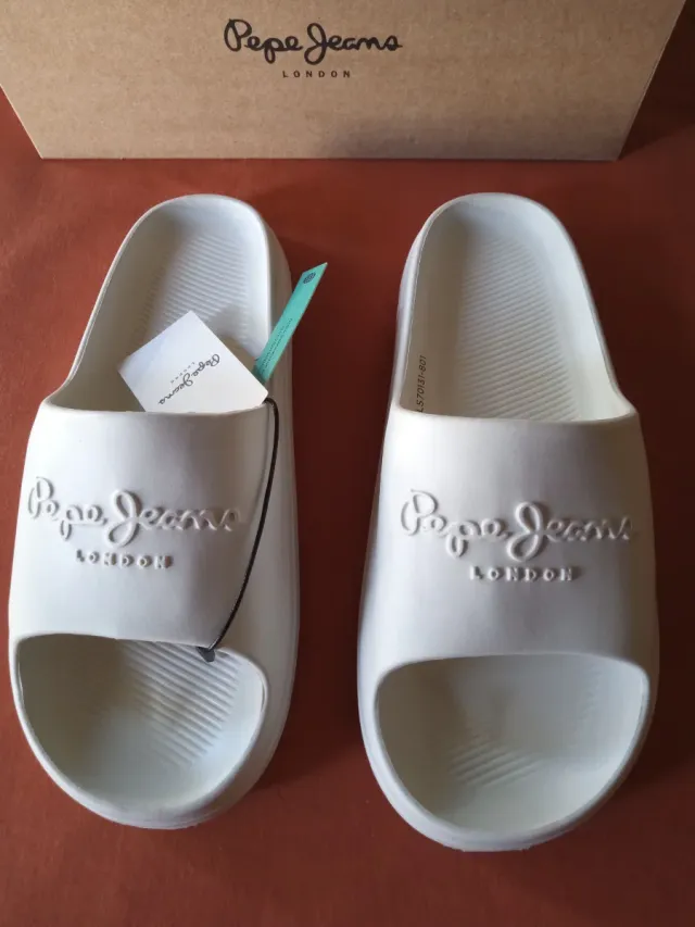 Chanclas Pepe Jeans Unisex Blancas nuevas