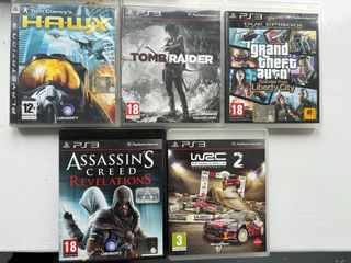 Lotto 5 Giochi PS3: HAWX, Tomb Raider, GTA, Assass