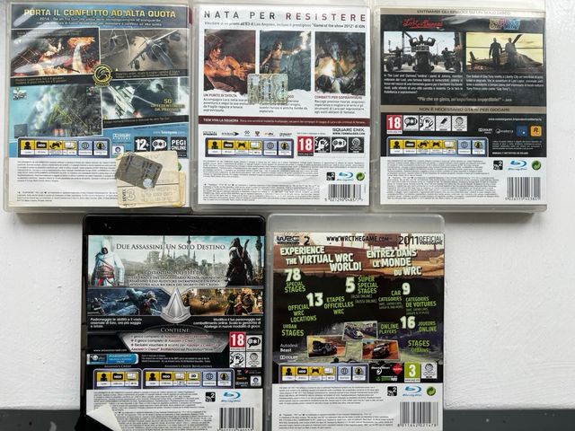 Lotto 5 Giochi PS3: HAWX, Tomb Raider, GTA, Assass