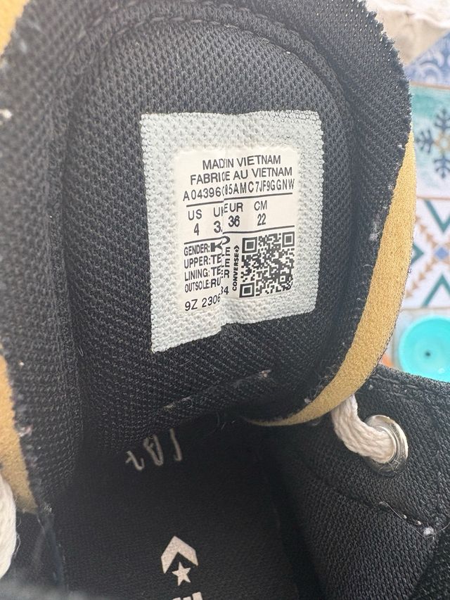 Bambas Converse niño/a negras y blancas