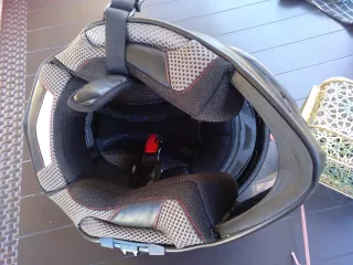 Casco Moto Integral Negro Protect Wear talla S