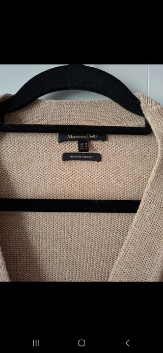 Cardigan Massimo Dutti beige taglia M