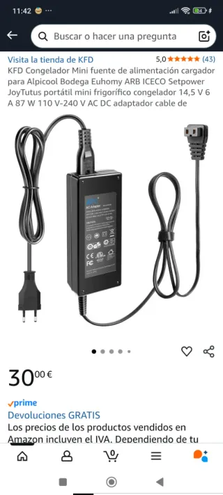 Cargador KFD para Alpicool 14.5V 6A