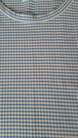 Top Mango azul a cuadros