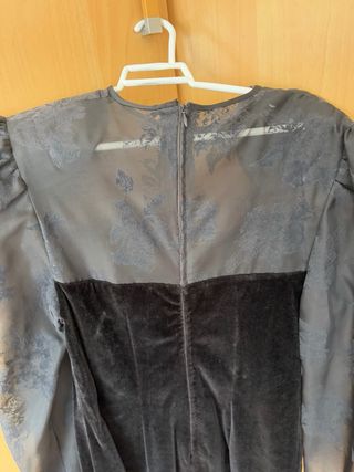 Vestido Manola Negro Terciopelo y Encaje