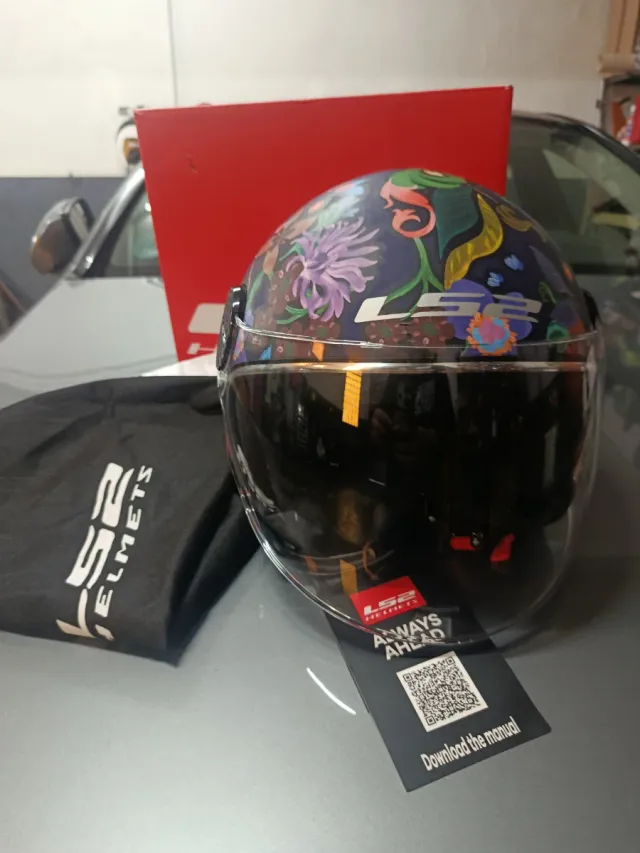 Casco talla M LS2 OF558 Sphere Floral Nuevo