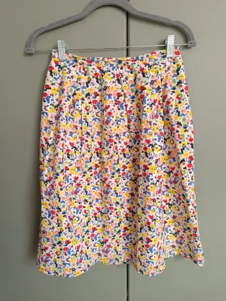 Falda midi estampada flores