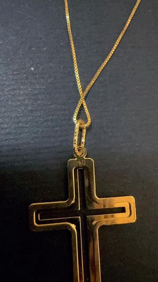 Collana con Croce Diamantata in Oro 18Kt 750 
