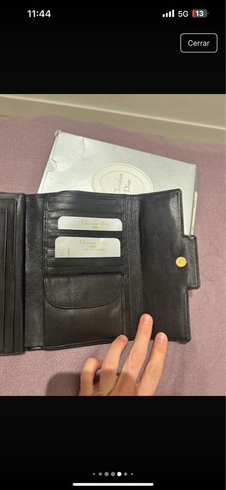 Cartera Piel Negra Christian Dior