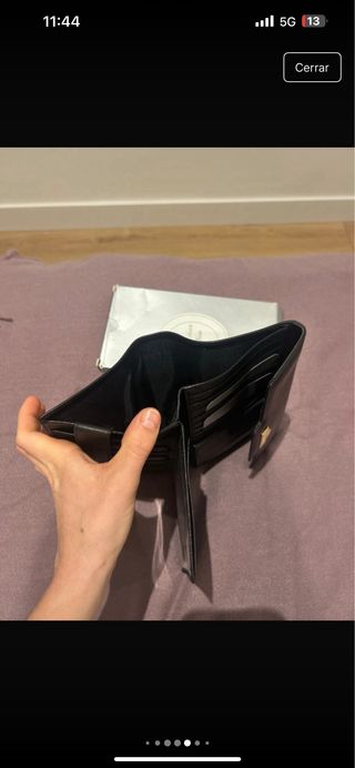 Cartera Piel Negra Christian Dior