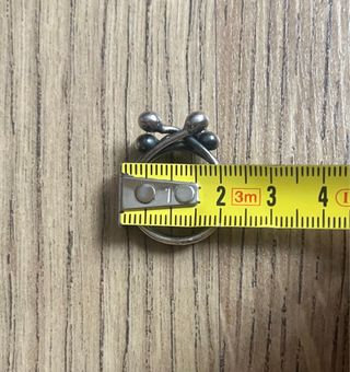 Anillo plata con bolitas