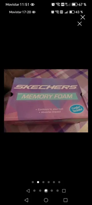 Deportivas Skechers Mujer Gris/Verde Nuevas