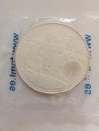 Moneda Plata IV Centenario Quijote 2015
