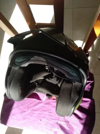 Casco Moto Jet Verde Militar talla S