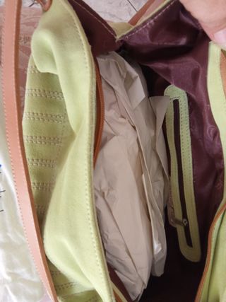 Bolso de piel verde