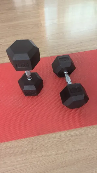 Mancuernas hexagonales 15kg (par)