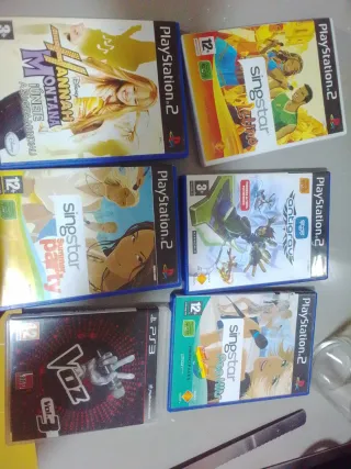 Lote 4 Videojuegos PS2 Singstar, Hannah Montana, L