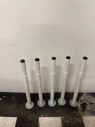Patas de mesa metálicas blancas + mesa.