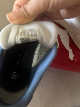 Tenis original de Adidas Blancos y Azules Velcro