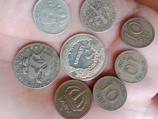 Lote Monedas Antiguas Europeas De Plata