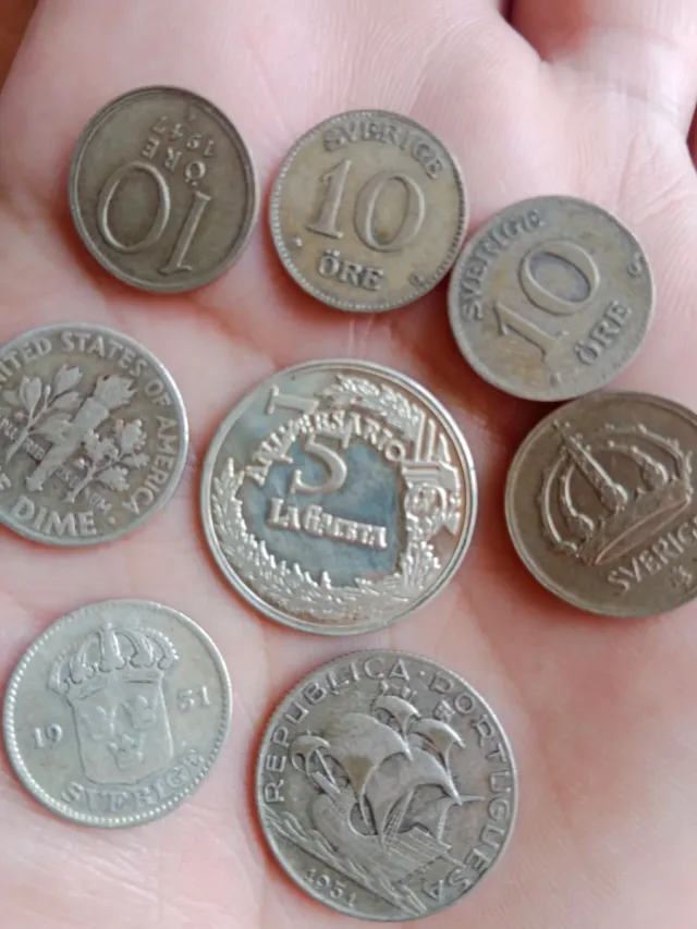 Lote Monedas Antiguas Europeas De Plata