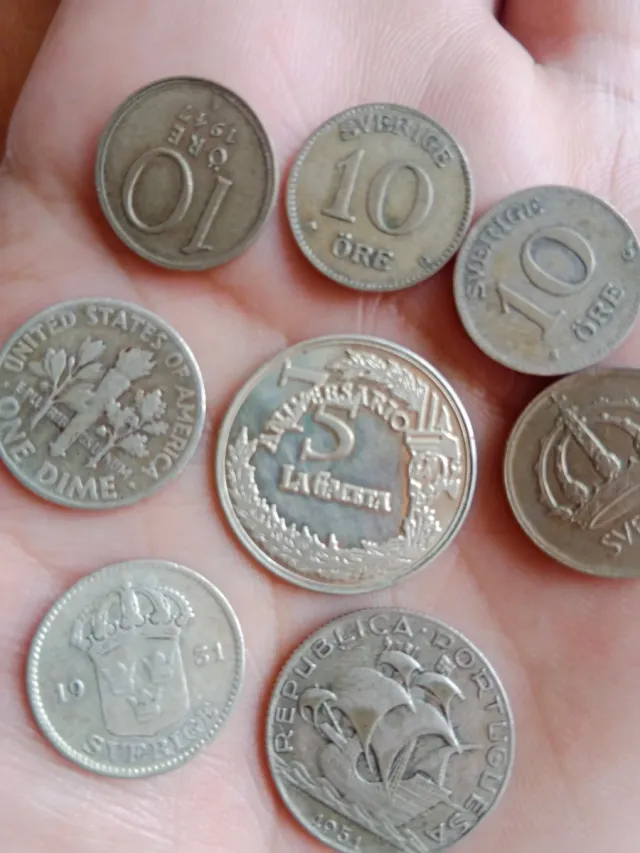 Lote Monedas Antiguas Europeas De Plata