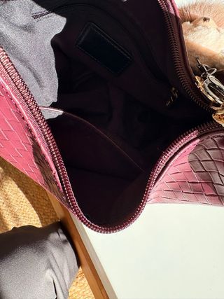 Bolso Piel Trenzada Bossanova Burgundi