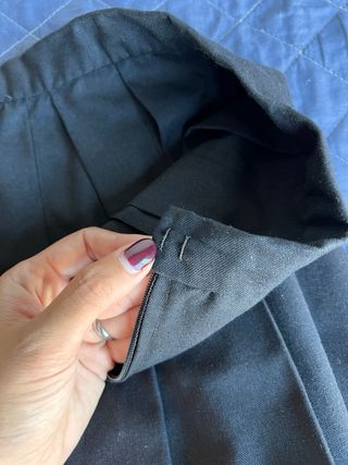 Falda midi negra/azul oscura