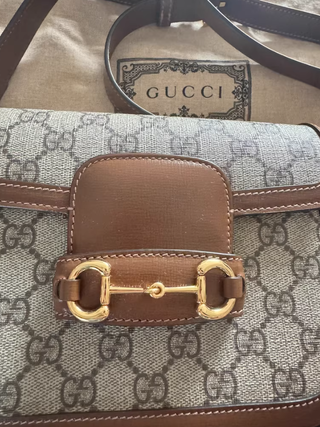 Bolso Gucci Horsebit 1955 Beige/Marrón