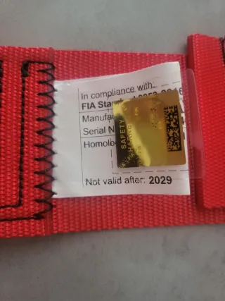 Arnés 6 puntos GT2i rojo