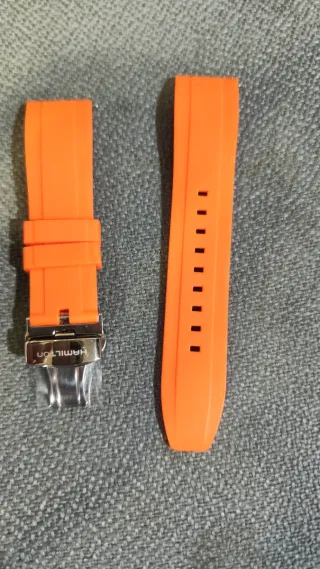 Correa Hamilton Caucho Naranja 22mm