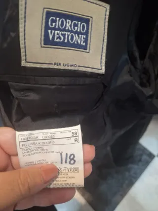 Chaqué negro y gris talla 58