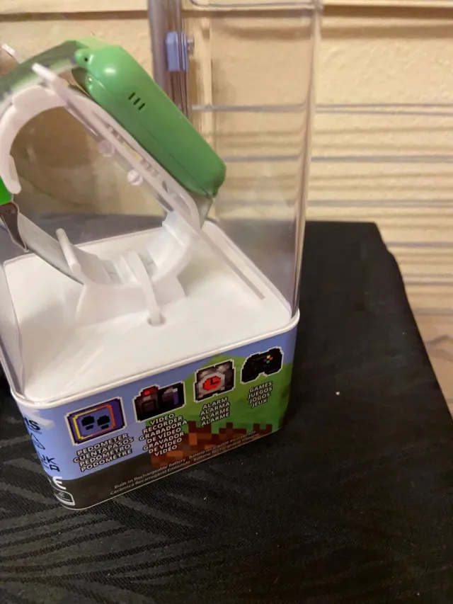 Reloj Interactivo Minecraft Verde