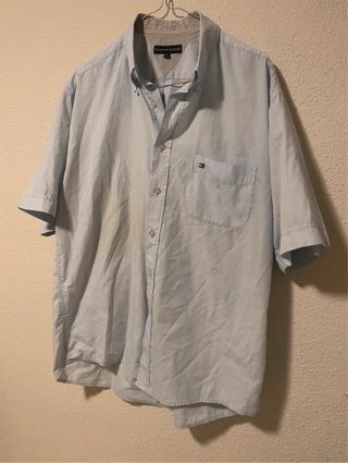 Camisa Tommy Hilfiger manga corta azul